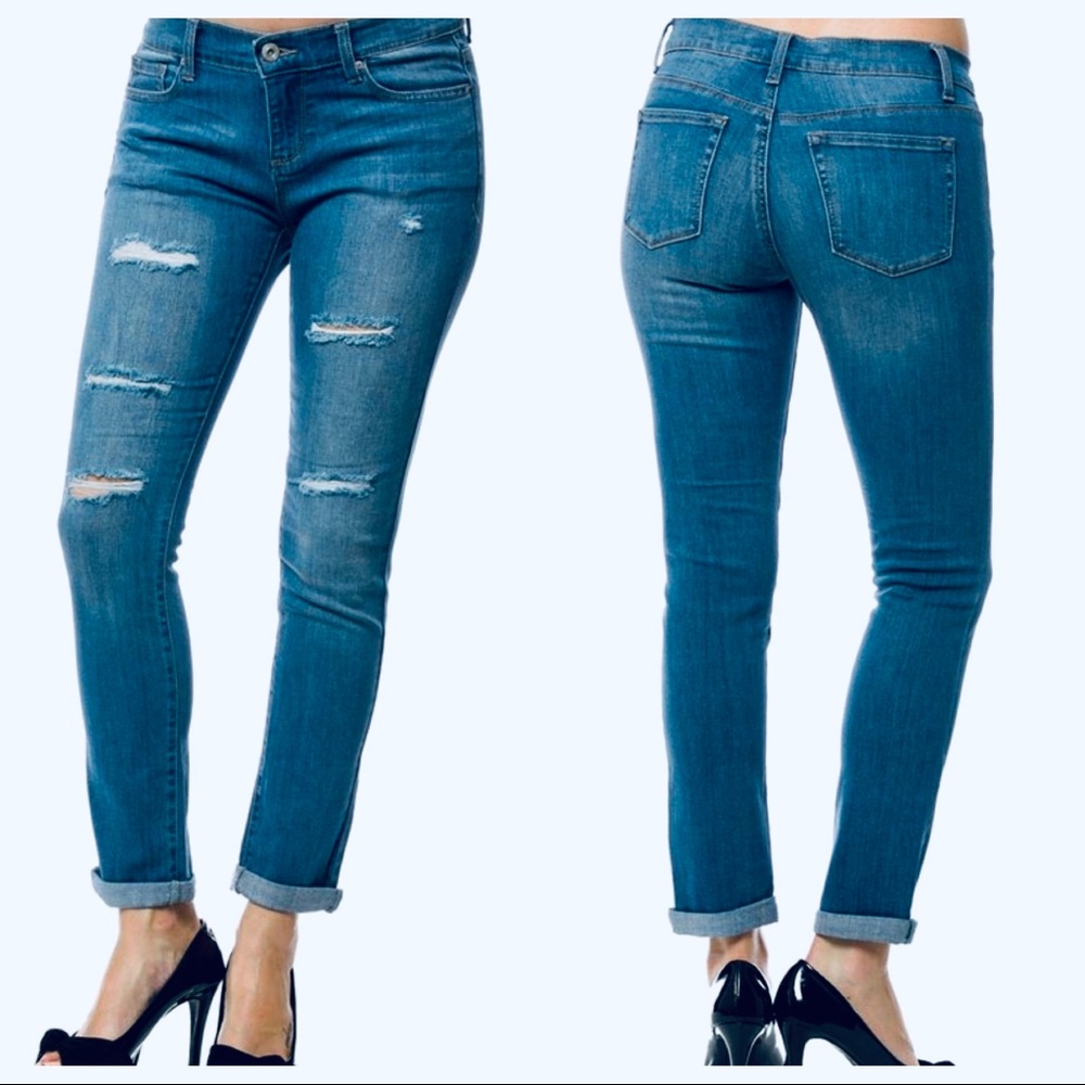 Slightly distressed skinny great fitting jeans - Picture 7 of 12